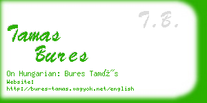 tamas bures business card